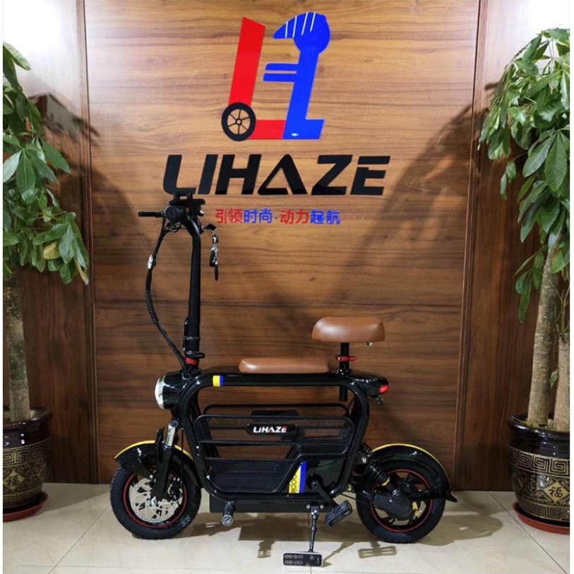 Xe đạp gấp Lihaze Xe điện mini gấp gọn Du Du Thương hiệu nổi tiếng Lihaze Pin Lihium 48v - 20A