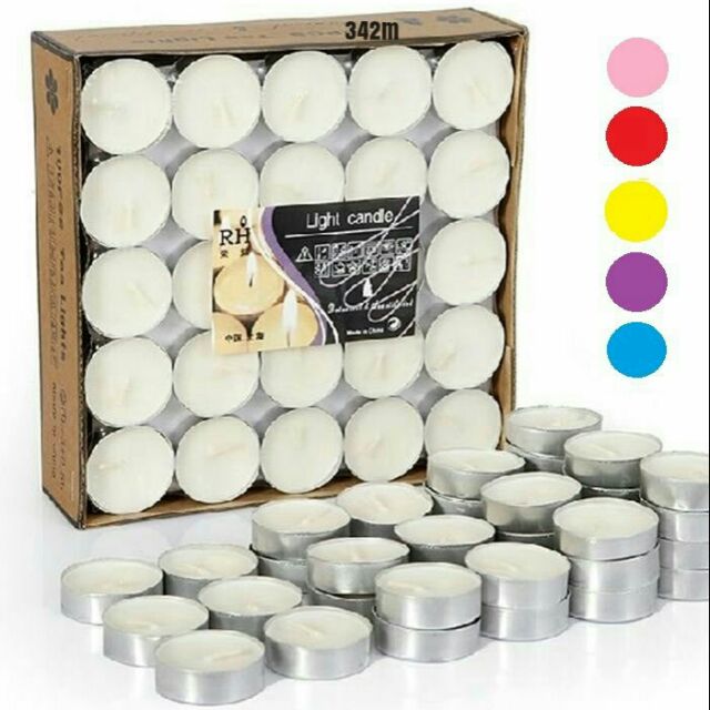 Hộp nến Tealight không khói (hồng, tím , đỏ)