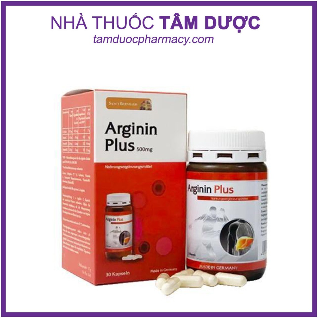 [CHÍNH HÃNG] Arginin Plus 500mg Lọ 90 viên- Viên uống tăng cường chức năng gan, hạ men gan, gan nhiễm mỡ