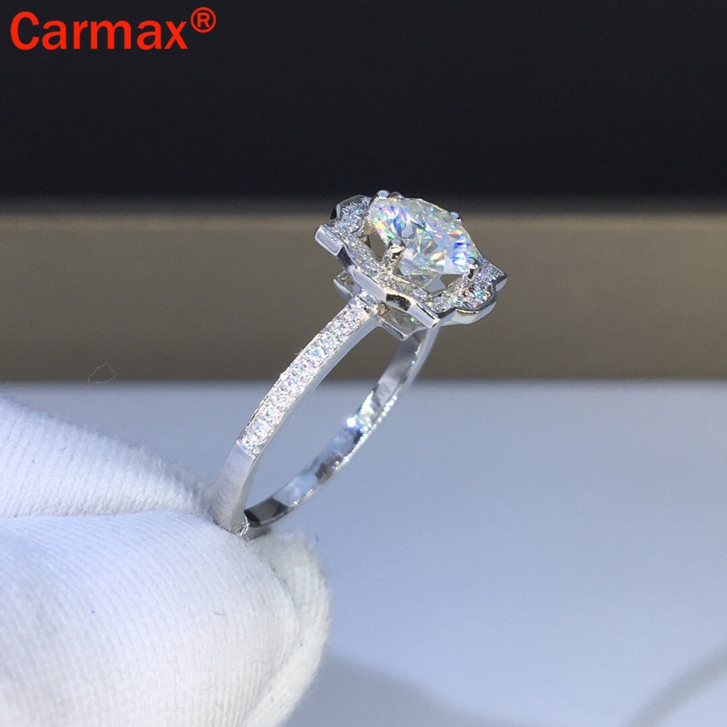 Nhẫn Hở Họa Tiết Moissanite Thời Trang Cho Nữ
