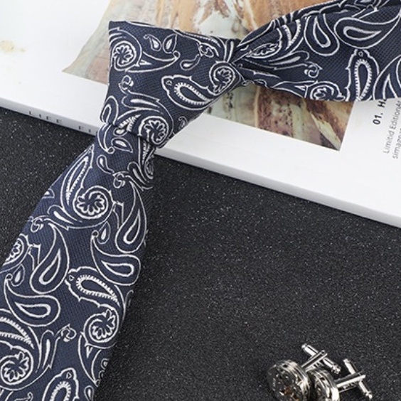Cravat Nam cỡ trung 7cm cao cấp nhiều mẫu lựa chọn, cà vạt chú rể, Cavat dự tiệc, Calavat công sở CV-7129