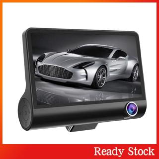 Ready Stock Dash Cam Car Dvr 3 Camera Lens IPS Rear View Multi Function