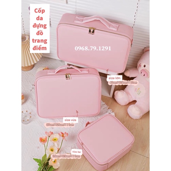 Cốp da PU đựng đồ trang điểm , đựng đồ phun xăm, đựng đồ nail