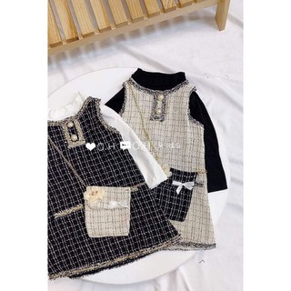 set váy dạ cho bé gái
