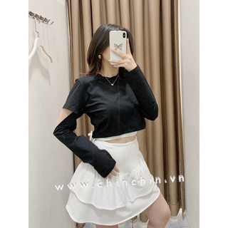 Chân váy xoè xếp tầng