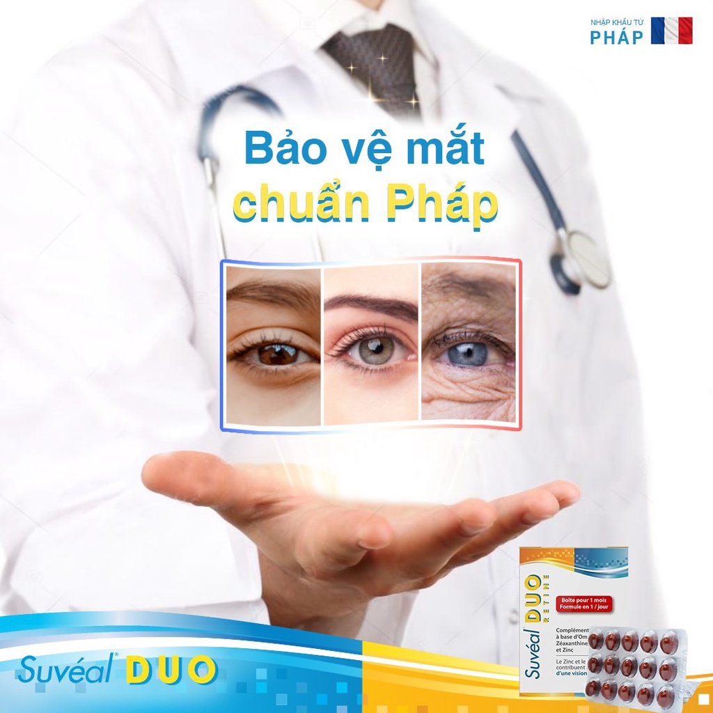 Viên uống Vitamin Bổ Mắt Cao Cấp Từ Pháp Suvéal Duo
