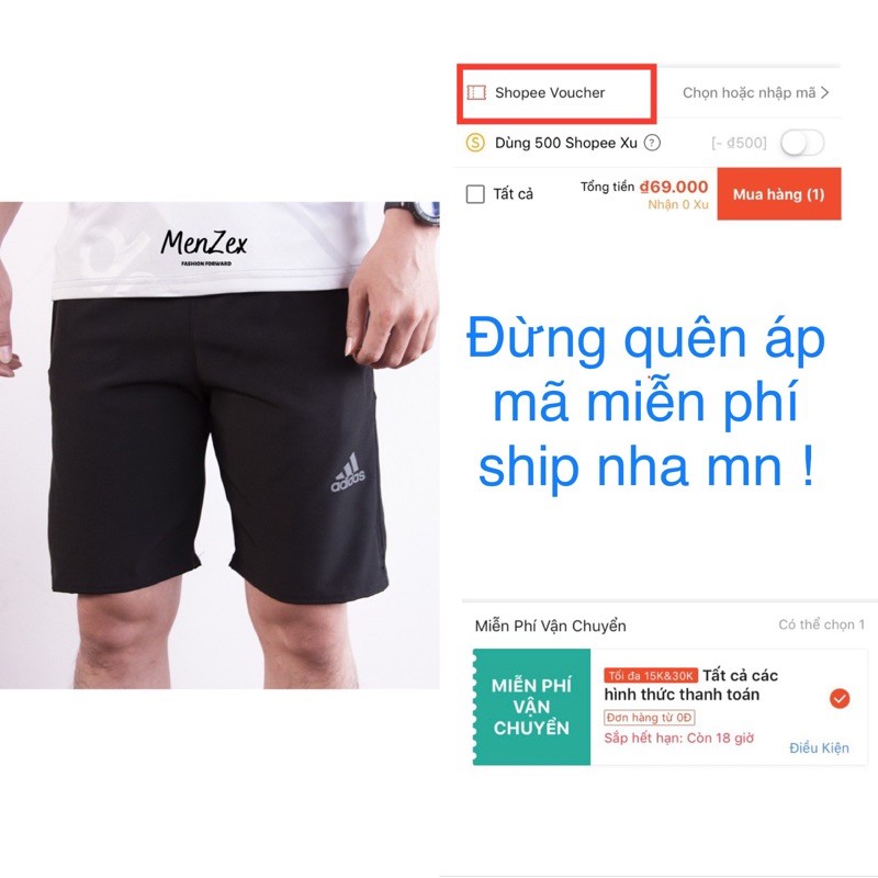 Quần Đùi Nam Thể Thao Đẹp Mặc Nhà Quần Short Unisex Ống Rộng Vải Dù Thời Trang Giá Rẻ Hà Nội Menzex RB1