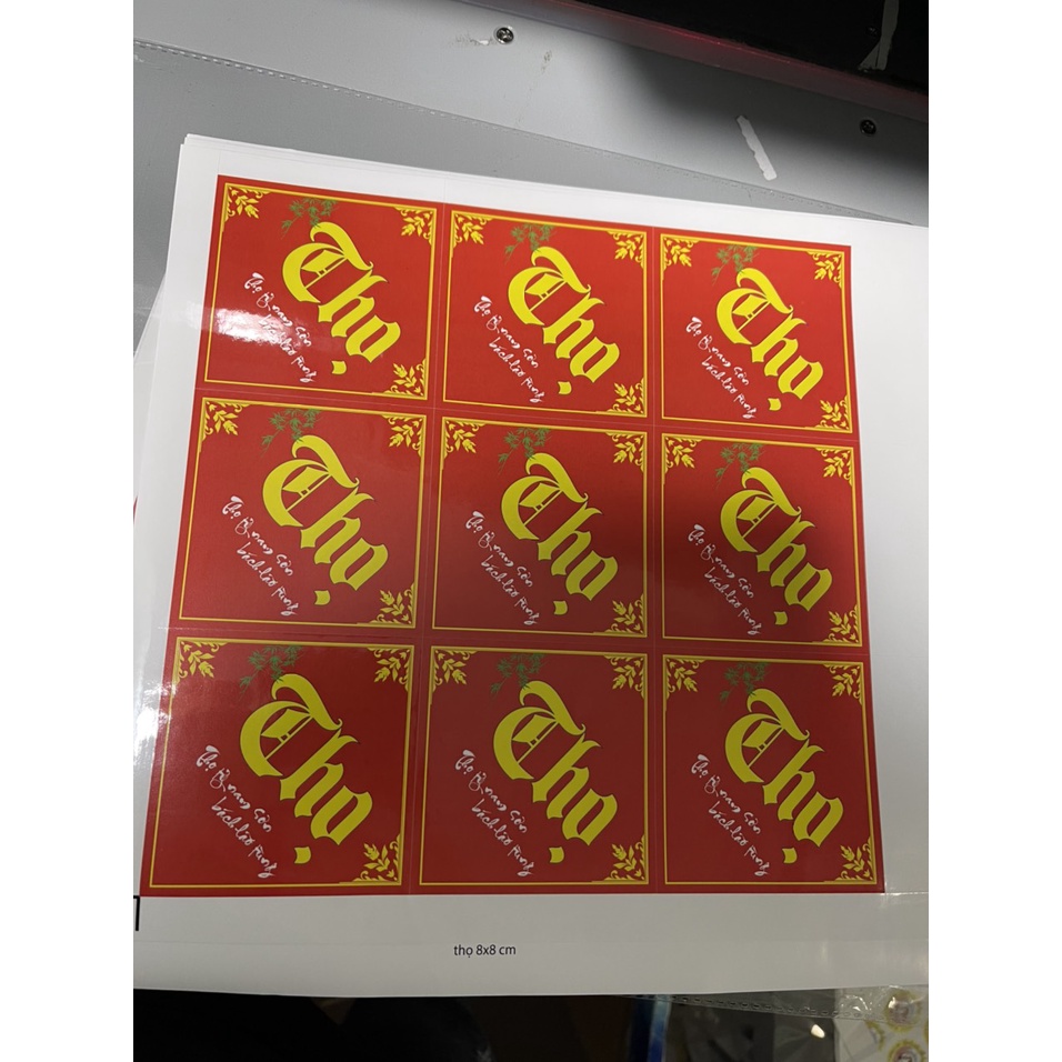 Tem tết dán hộp đựng, túi đựng 15 tem