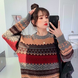 ẢNH THẬT: Áo len sweater Thổ cẩm Vintage-ORD