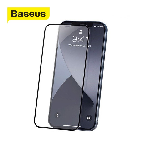 Hộp 2 cường lực Baseus 6.7inch cho dòng iPhone 12 pro max dày 0.25mm, độ cứng 9H, chống vân tay, cảm ứng mượt, kèm khung