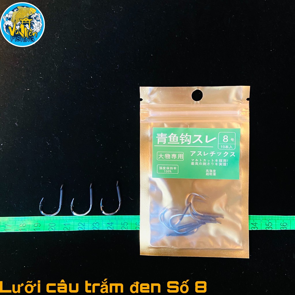 Lưỡi Câu Cá Săn Hàng Bọc Cán Siêu Cường Thuỷ Bạc | Lưỡi Câu Cá Cỡ Lớn - Vũ Môn Fishing