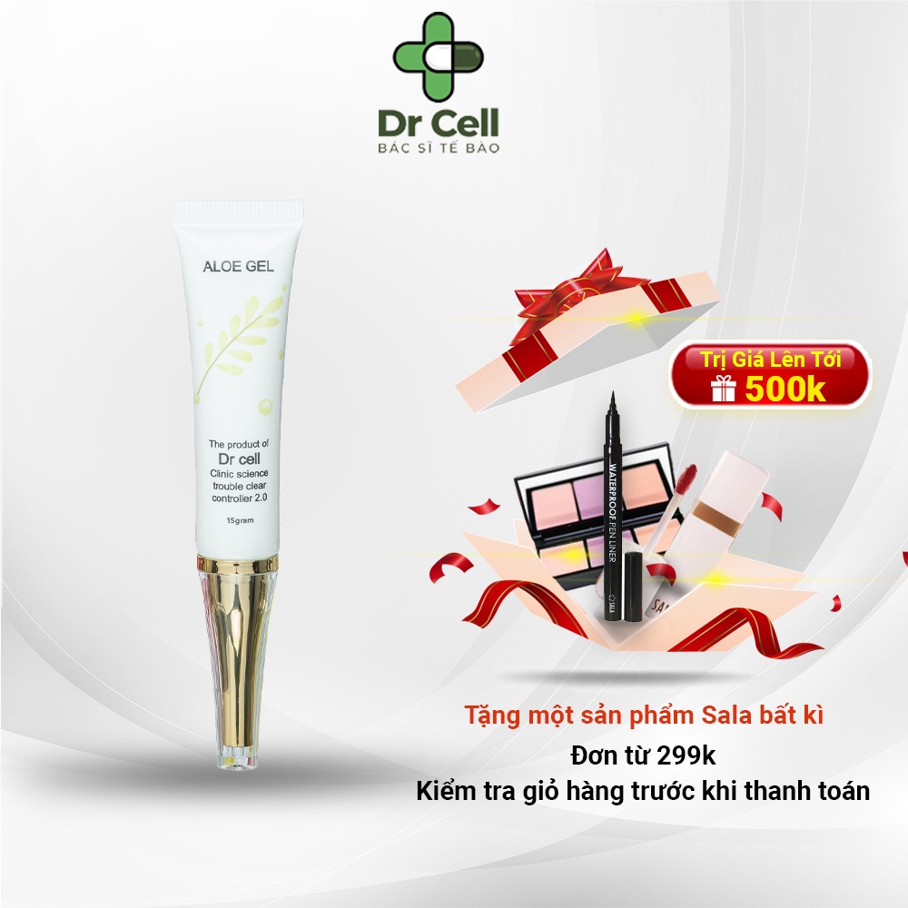 Kem Ngừa Giảm Mụn Nha đam Aloe Gel DR CELL Gel Chấm Mụn 15 Gr
