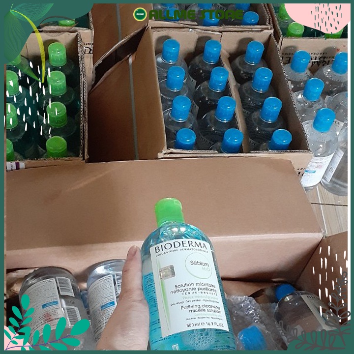 ALLME -Nước Tẩy Trang Bioderma 500ml. dành cho da dầu, da mụn, 500ml bill Pháp và Hàn chính hãng