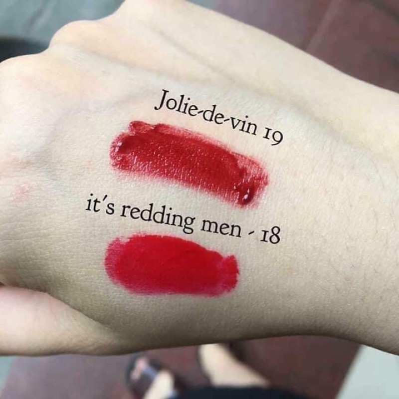 Son kem BJ 18 đỏ base hồng, son Bourjois velvet 18