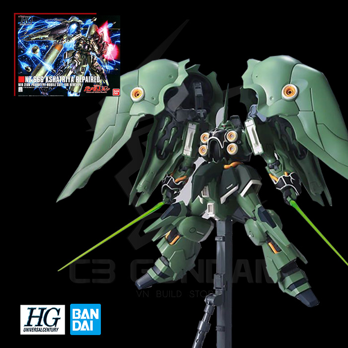 MÔ HÌNH LẮP RÁP GUNDAM BANDAI HG 099 1/144 NZ-666 KSHATRIYA HGUC GUNPLA NHẬT BẢN GUNDAM UNIVERSAL CE