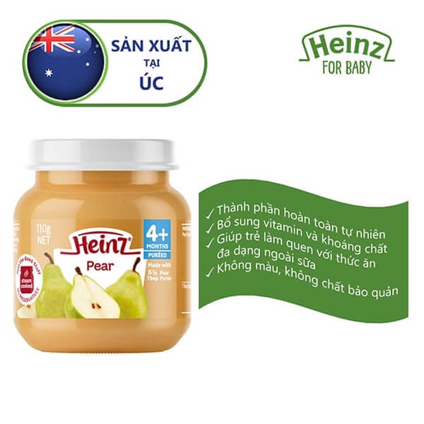 Hoa quả nghiền Heinz , Dinh dưỡng đóng lọ heinz đủ vị hũ thủy tinh