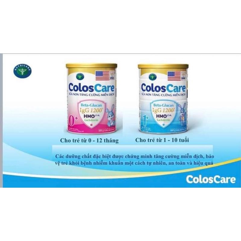 Sữa Bột Coloscare 0+, và Coloscare 1+ lon 400g, 800g