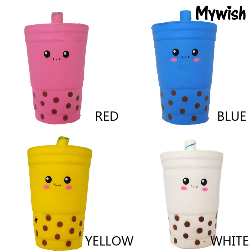 Đồ Chơi Xốp Squishy Giảm Stress Hình Ly Trà Sữa Dễ Thương Cho Bé