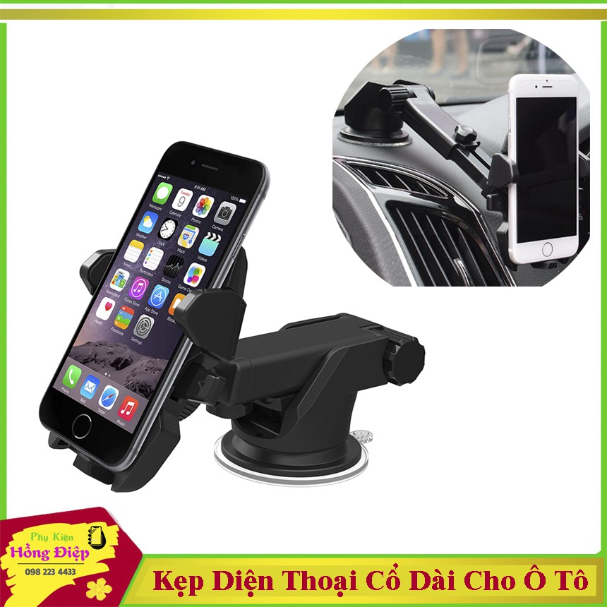 Kẹp Điện Thoại Cổ Dài Ô Tô One-Touch (Điều Chỉnh Được Độ Dài Của Kẹp) | WebRaoVat - webraovat.net.vn