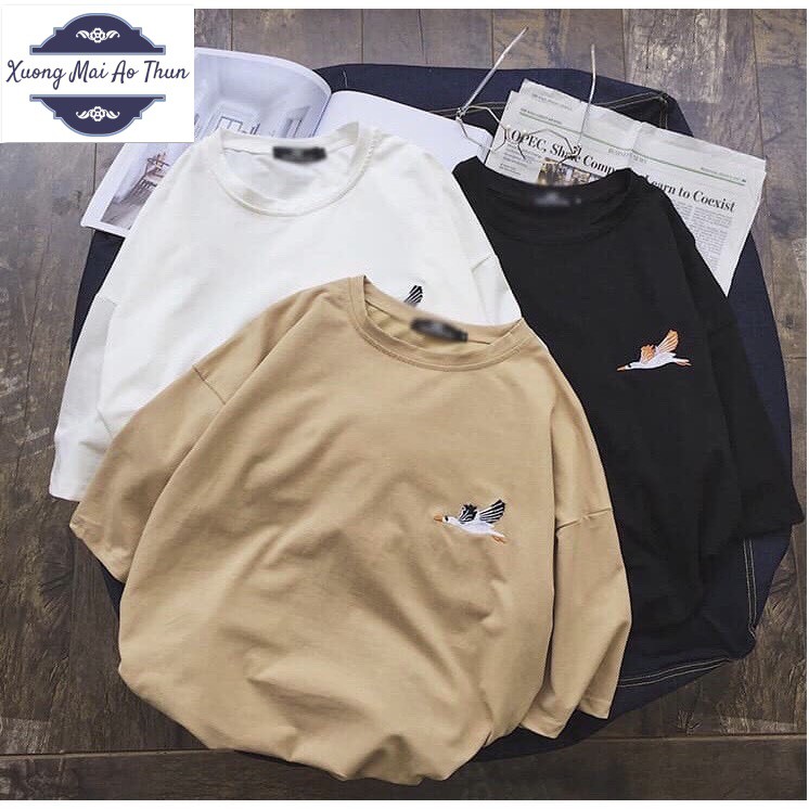 Áo phông form rộng tay lỡ unisex - thêu hạt - Sỉ số lượng lớn