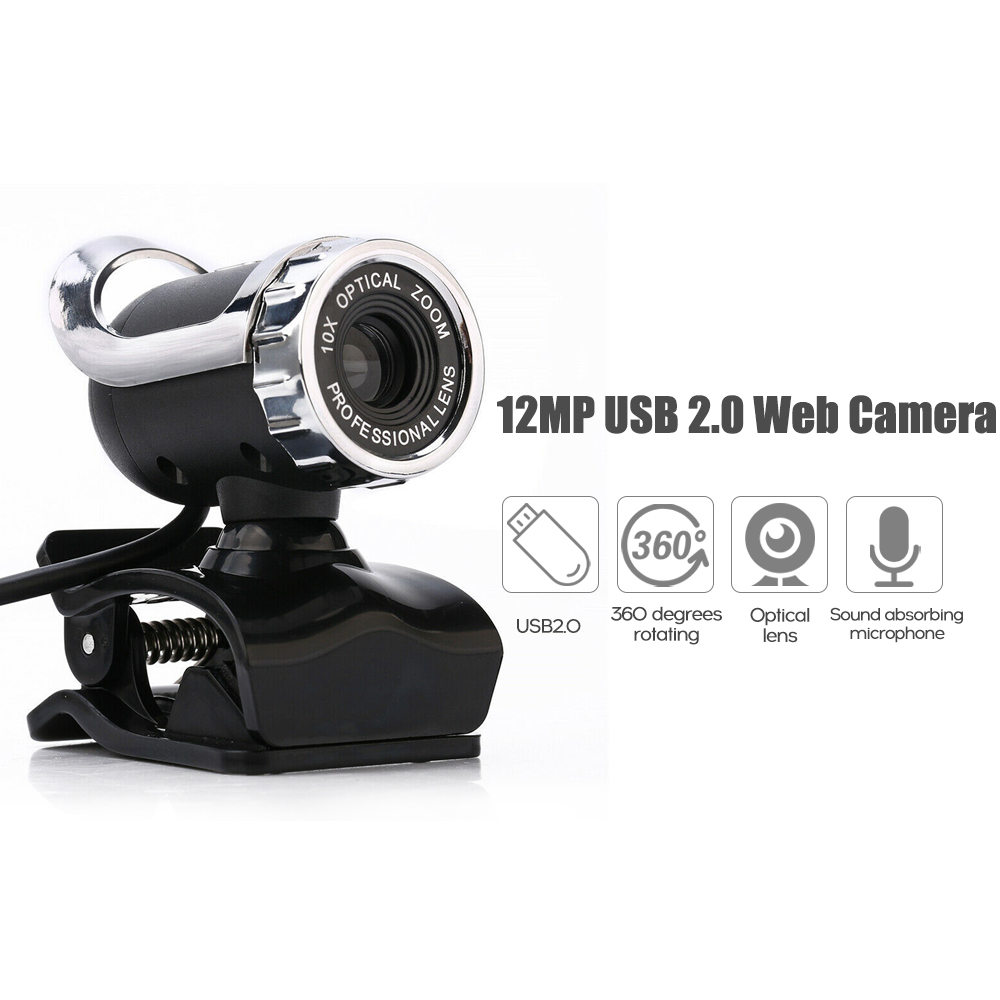 Webcam Usb 2.0 Xoay 360 Độ Bs 480p Cho Máy Tính