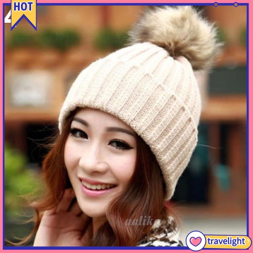 (Travelight) Nón Len Trùm Đầu Giữ Ấm Mùa Đông Thời Trang Cho Nữ