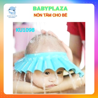 Nón gội đầu an toàn cho bé kuku - ku1098 cao cấp - 2 màu xanh, hồng - hàng chính hãng