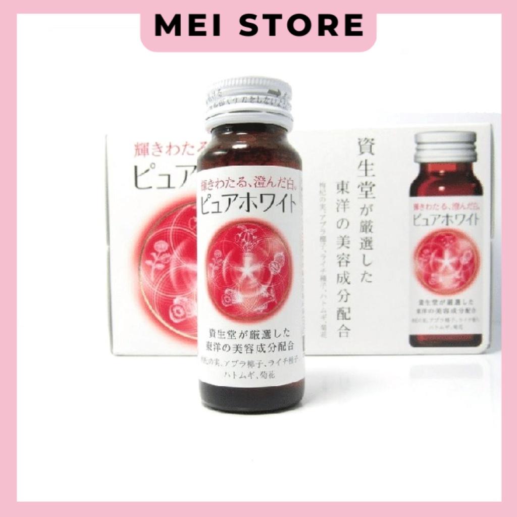 Nước uống Trắng Da Collagen Pure White Shiseido - Full hộp 10 lọ