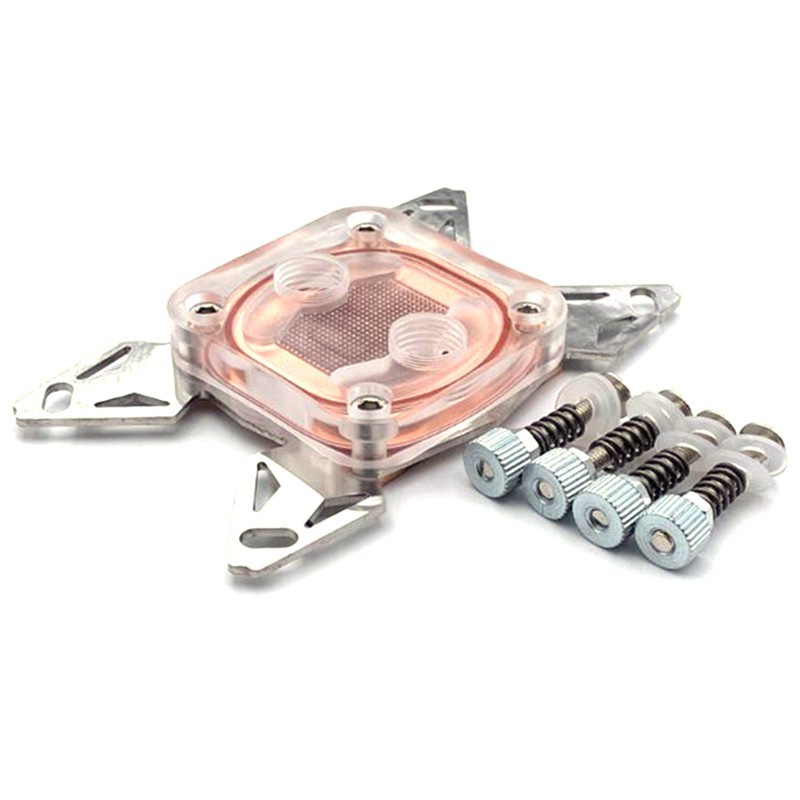 1 Pcs 100mm Cylindrical Computer Water Cooling Set & 1 Set CPU Cooler Water Cooling Block Copper Base POM Cover