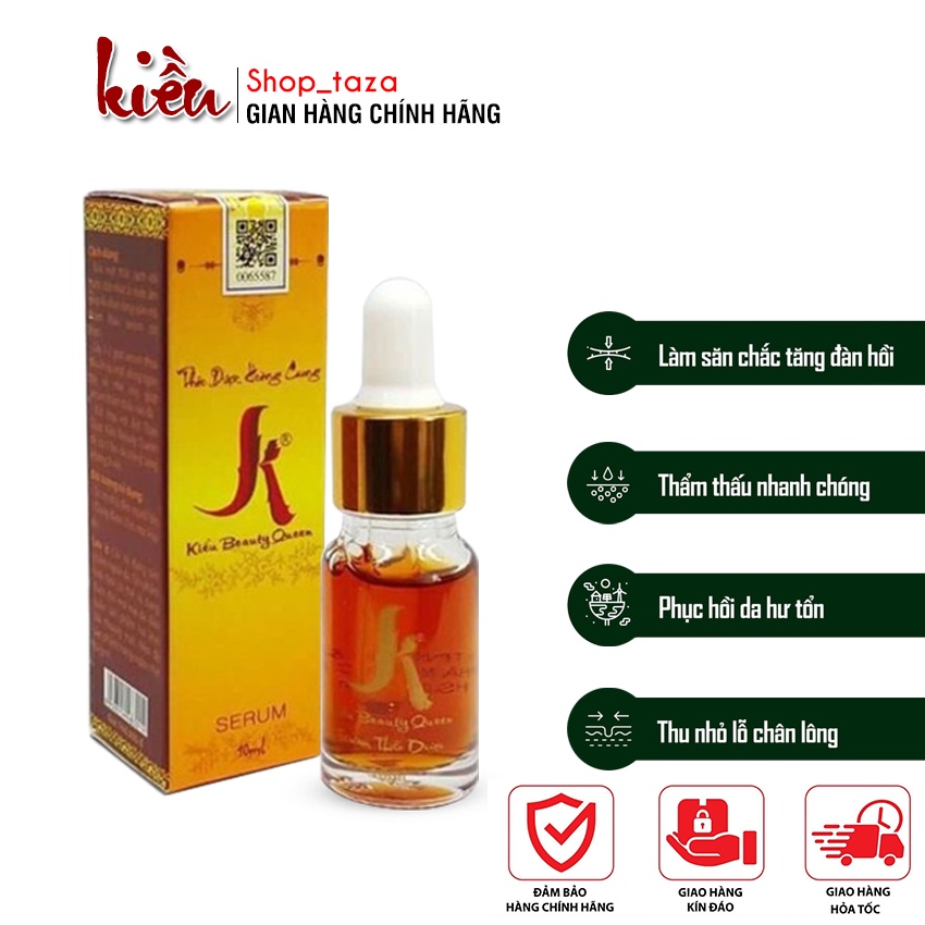Kiều - Serum Dưỡng Da, Với Tinh Chất Thiên Nhiên Giúp Làm Trắng Da & Dứt Điểm Thâm Sạm, Không Gây Kích Ứng (Chai 10ml)