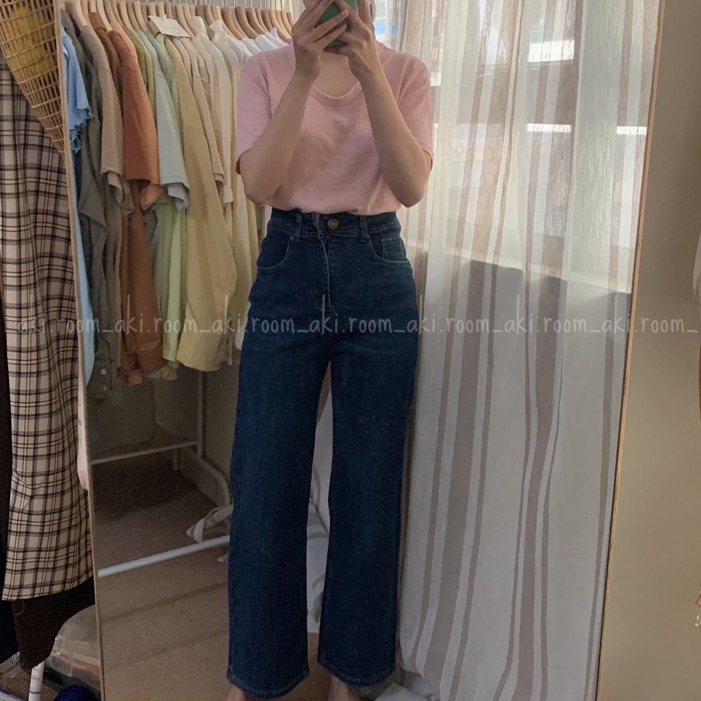 Quần jeans ống suông Fanegu 3901 | WebRaoVat - webraovat.net.vn