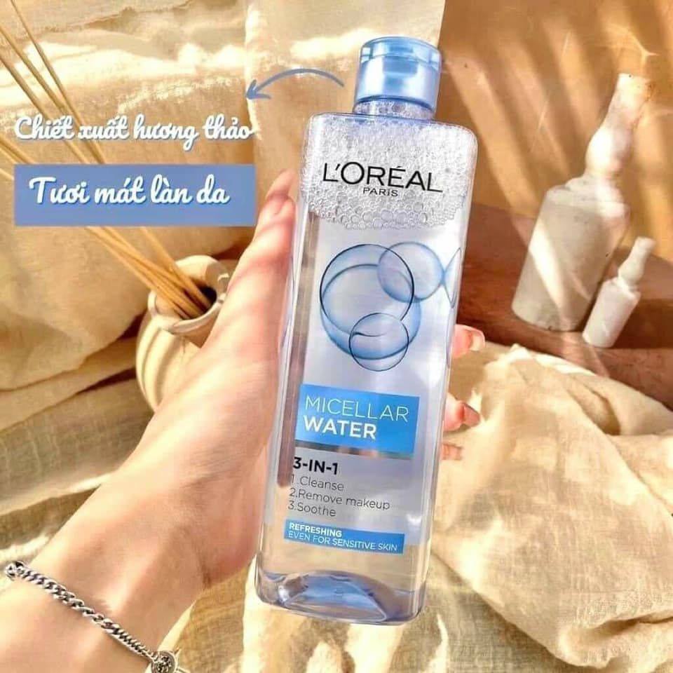 Nước tẩy trang L'Oreal Micellar dịu nhẹ, sạch sâu