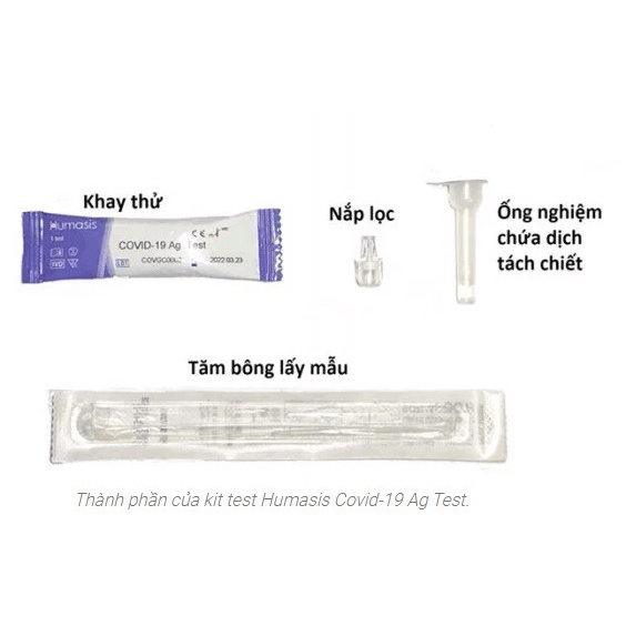 [sỉ] Bộ Test Covid Humasis COVID-19 Ag Test - 1 test giao hỏa tốc