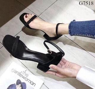Giày sandal quai mảnh da lộn 5p