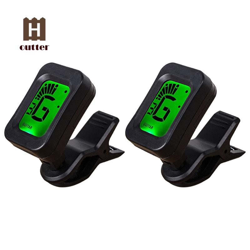 2Pcs Electric Tuner Guitar Bass Ukulele Violin Universal Tuner