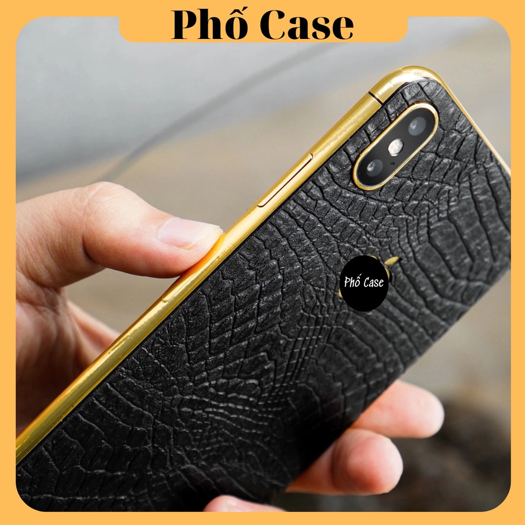 Miếng Dán Lưng Da Vân Cá Sấu Đen Iphone 13promax 13pro 13 12promax 12pro 12 11promax 11pro 11 Xsmax xs Xr