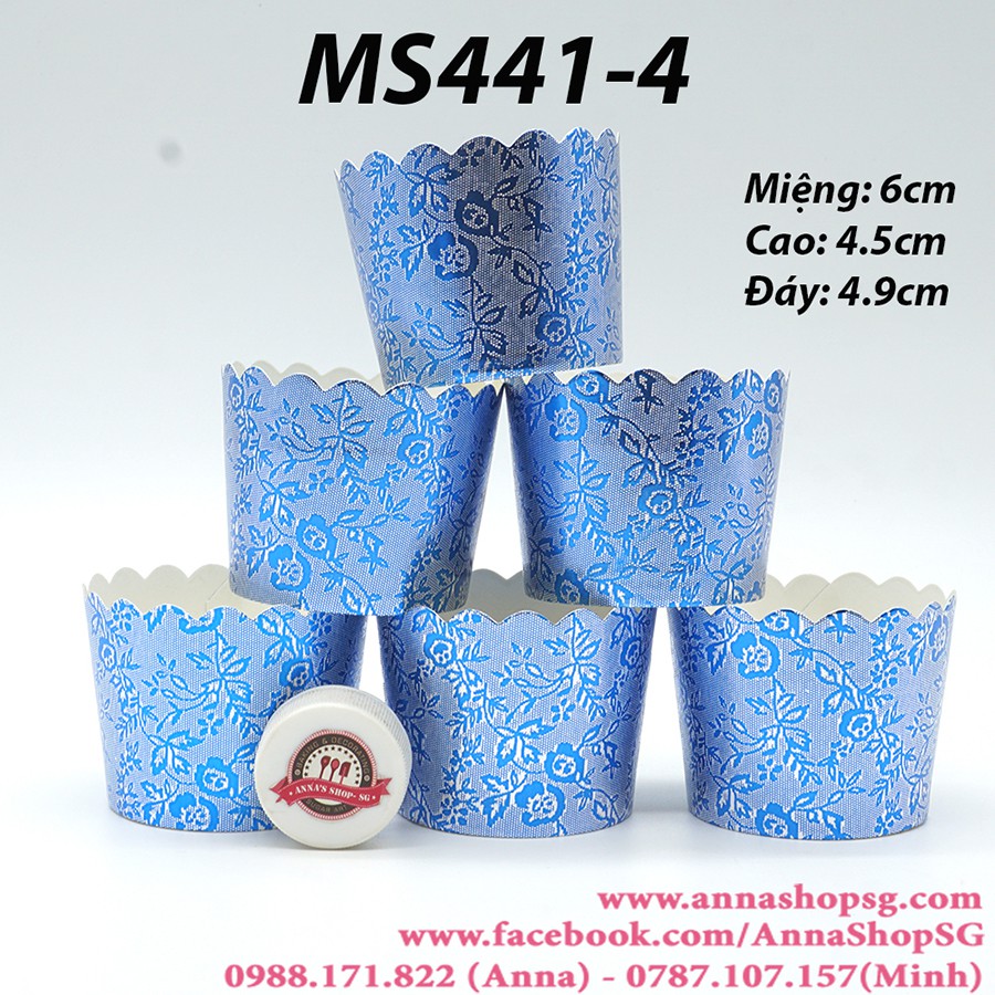 MS441-4 CUP GIẤY CỨNG 49*45MM- XANH