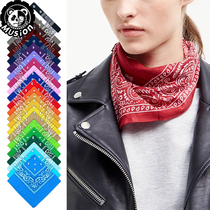Khăn bandana vuông nhiều màu thời trang hiphop nhiều màu và phong cách cổ điển