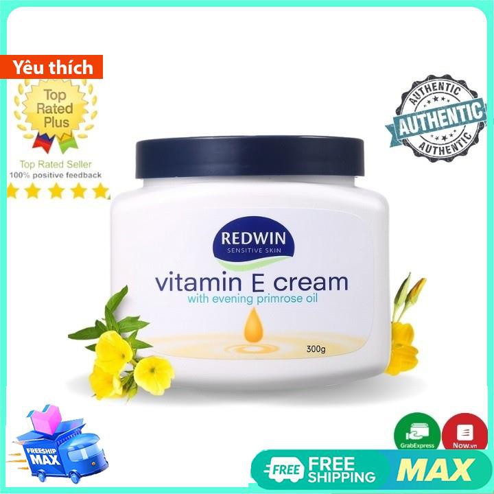 Kem dưỡng thể Redwin Vitamin E Cream Úc, dưỡng ẩm tái tạo da, giúp da mịn màng, chống nứt nẻ khô rát, 300g