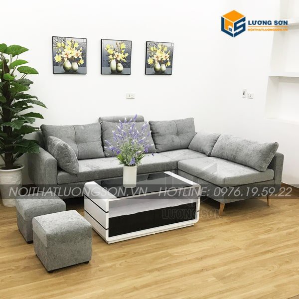 [Freeship HN] Sofa góc nỉ hiện đại – SFG21