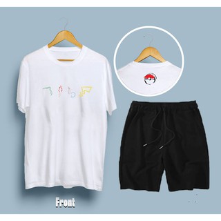 [UNISEX] Combo Áo Thun Cotton + Quần Short Kaki Po.kemon Hoạt Họa Dễ Thương