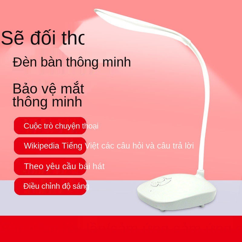 đèn bàn đọc sách bảo vệ mắt học tập phòng ngủ đầu giường đa chức năng ánh sáng LED thông minh chiếu mỹ phẩm tạo tác ký t