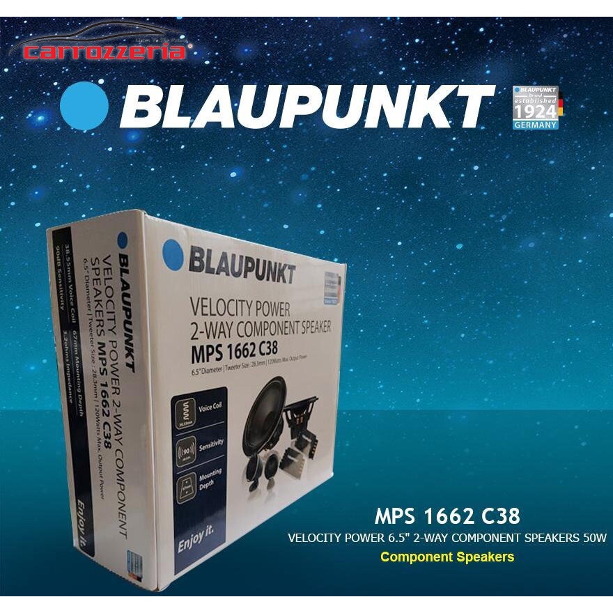 Bộ loa cánh cửa ô tô xe hơi loa phân tầng 2 chiều BLAUPUNKT MPS 1662 C38 công suất max 120W