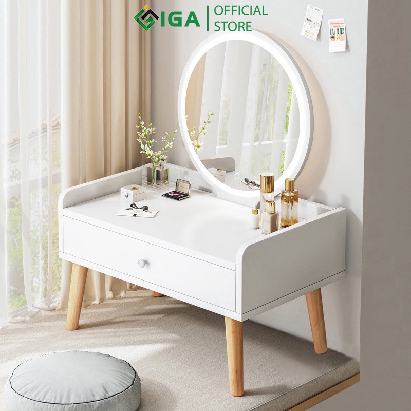 Bàn trang điểm ngồi bệt IGA sắp xếp mỹ phẩm gọn gàng phong cách cực xinh GP143