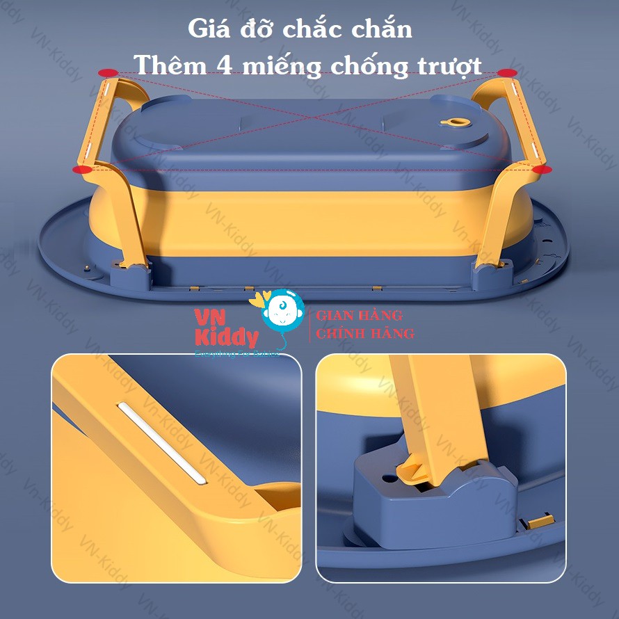 Chậu Tắm Cho Bé Gấp Gọn - Size Lớn - Hàng Nhập Khẩu - Chất liệu Cao Cấp