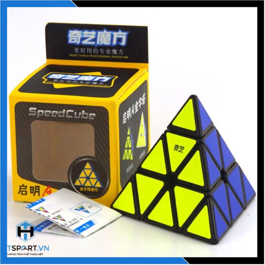 RuBik 3x3, Rubik Kim Tự Tháp Khối Lập Phương Viền Đen, Đồ Chơi Phát Triễn Trí Tuệ Xoay Trơn Mượt