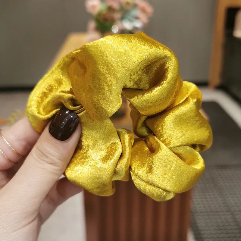 Dây chun buộc tóc vải scrunchies hàn quốc nhiều màu SC03 giá rẻ tiện dụng