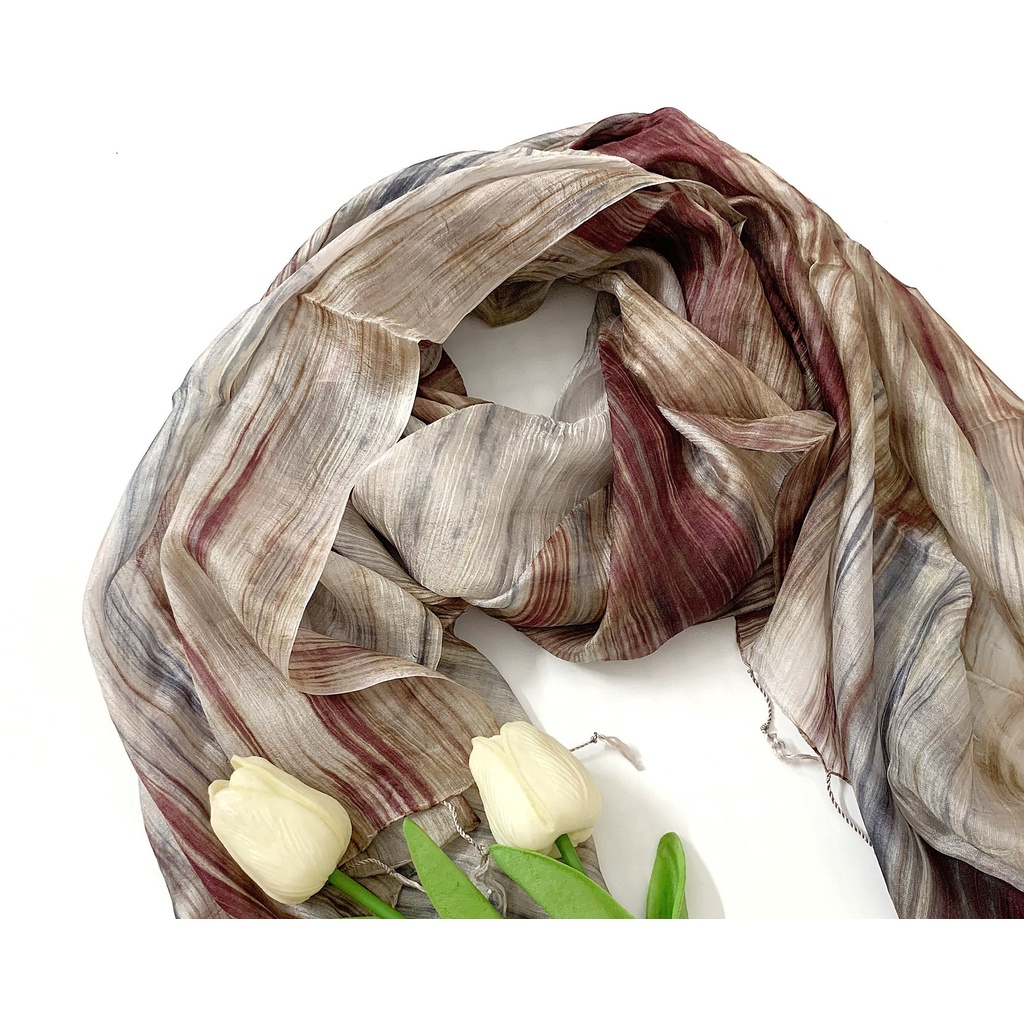 Khăn Lụa Tơ Tằm Palacesilk quàng cổ mùa đông#đi du lịch#chống nắng#thời trang, màu xanh #mềm#mịn#mượt#nhẹ&thoáng