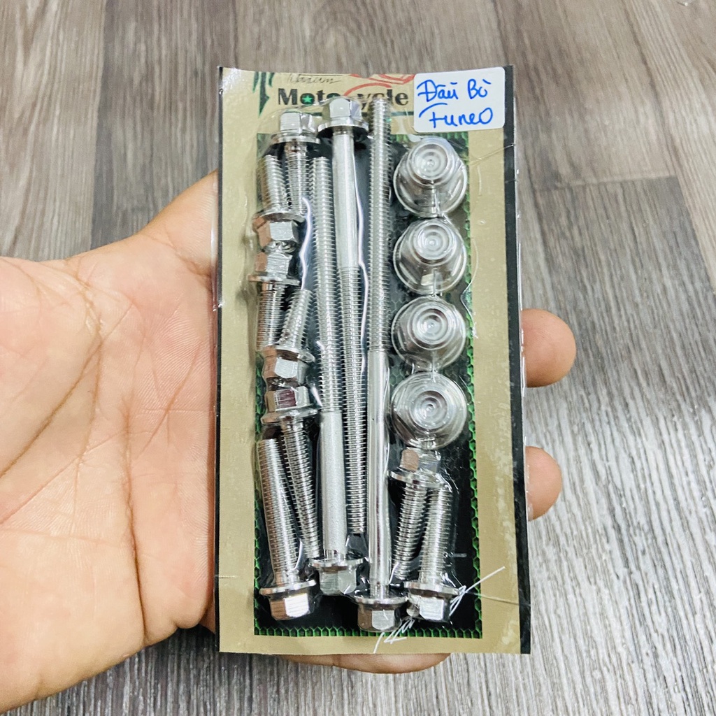 Ốc kiểu xe máy - Bộ ốc đầu lòng kiểu SALAYA thái xoắn sử dụng cho xe WAVE, DREAM, FUTURE NEO,FUTURE LED,trang trí xe máy