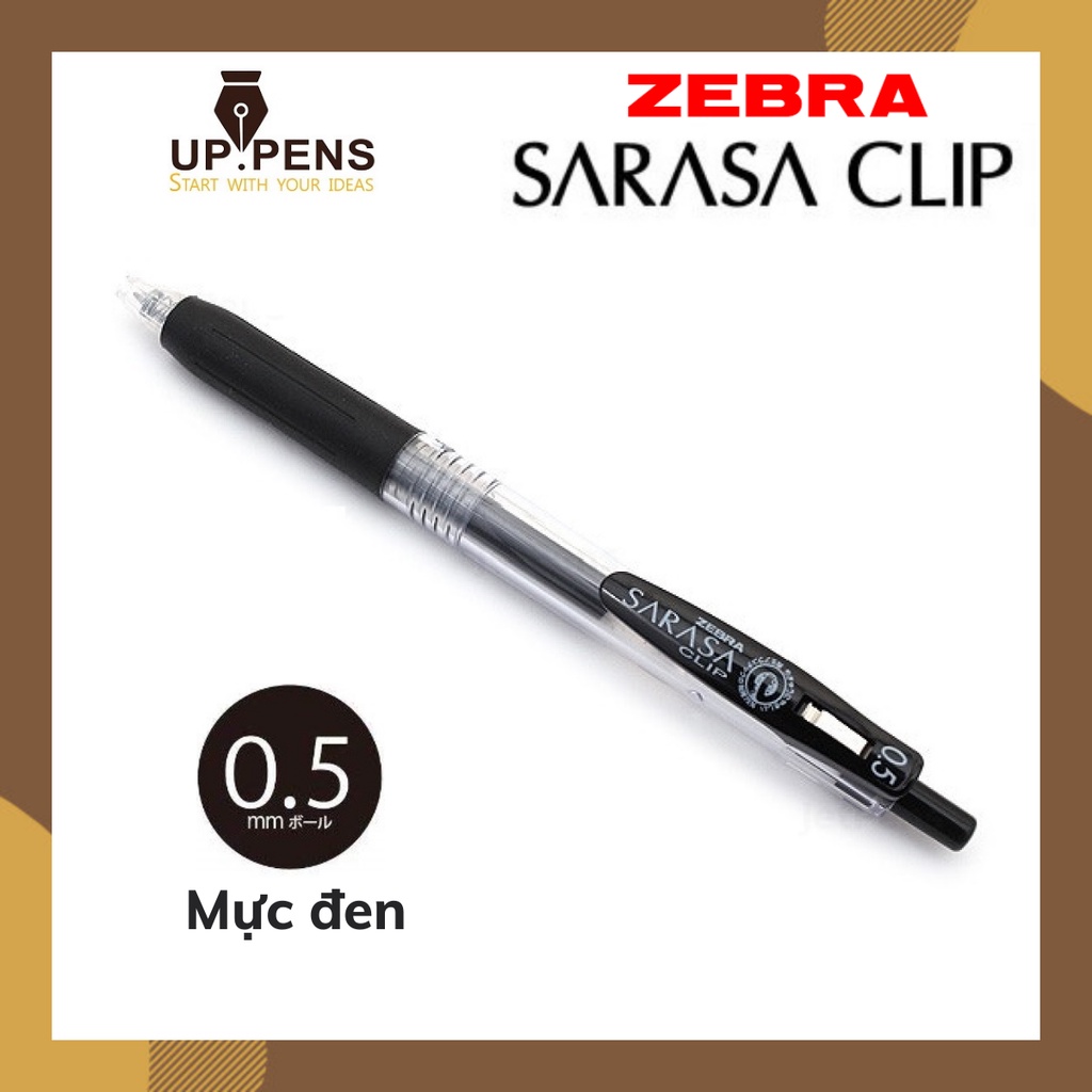 Bút gel Zebra Sarasa Clip - Metal tip 0.5mm - Màu đen (Black)